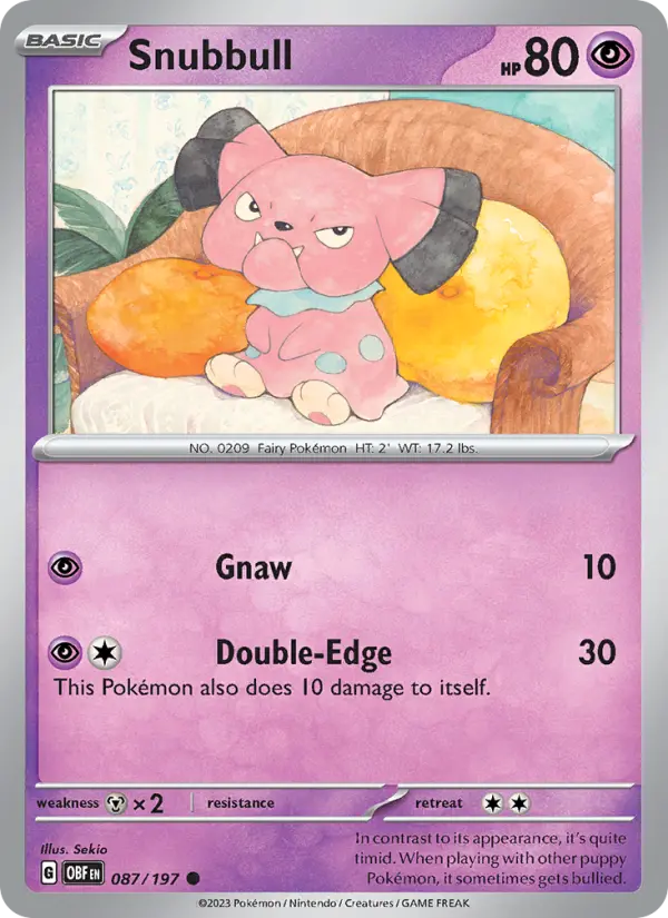 Snubbull — Obsidian Flames card #087