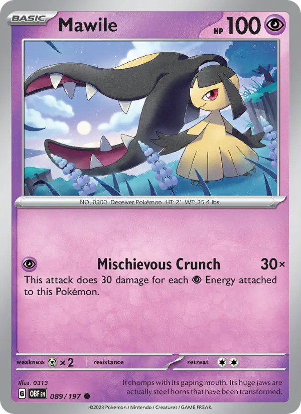 Mawile — Obsidian Flames card #089