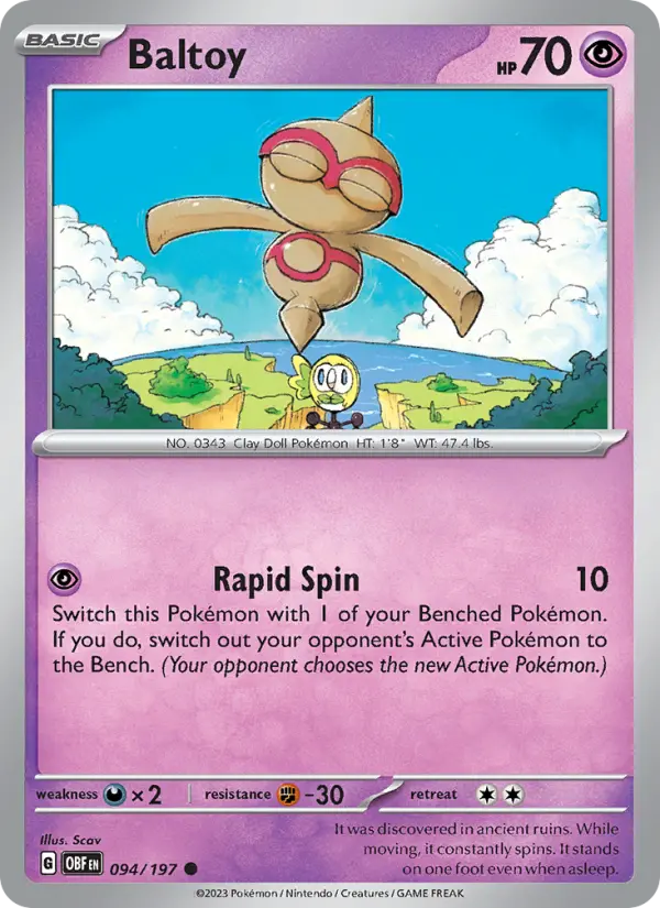 Baltoy — Obsidian Flames card #094
