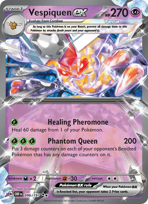 Vespiquen ex — Obsidian Flames card #096