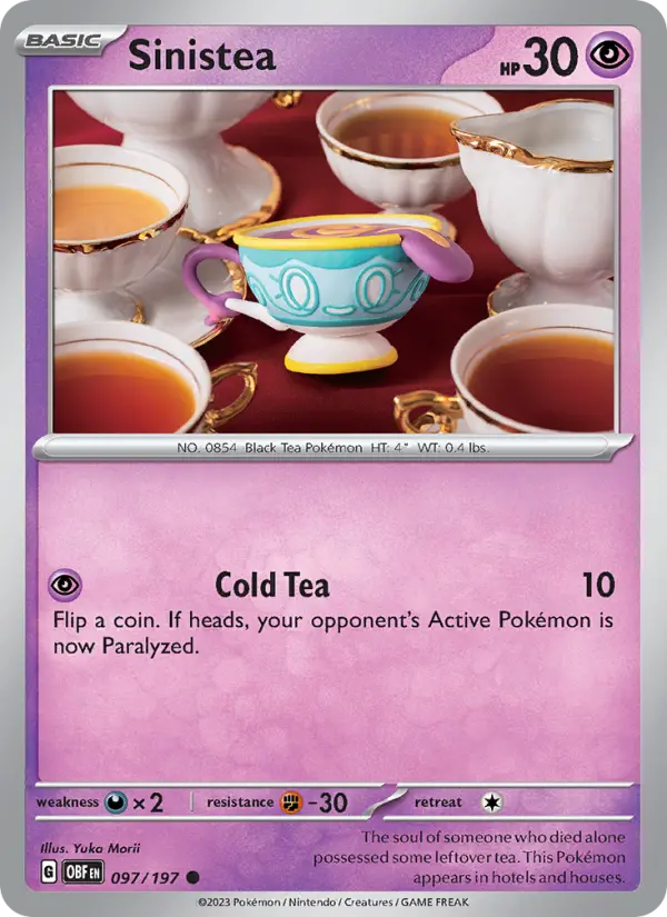 Sinistea — Obsidian Flames card #097