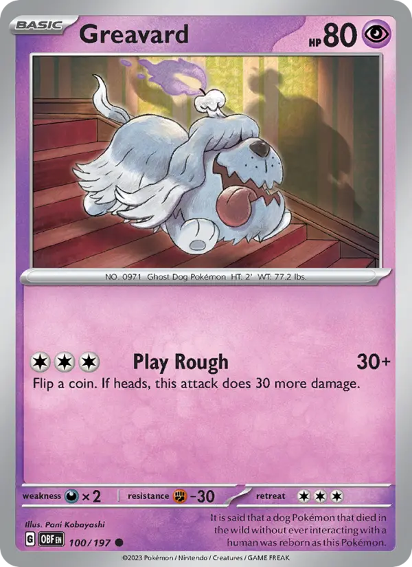Greavard — Obsidian Flames card #100