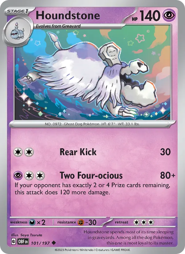 Houndstone — Obsidian Flames card #101