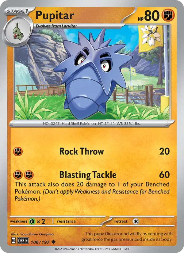 Pupitar — Obsidian Flames card #106
