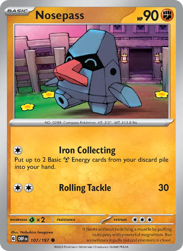 Nosepass — Obsidian Flames card #107