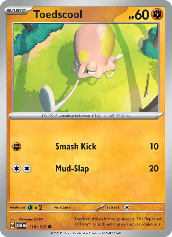 Toedscool — Obsidian Flames card #118