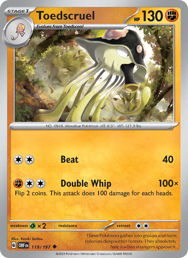 Toedscruel — Obsidian Flames card #119