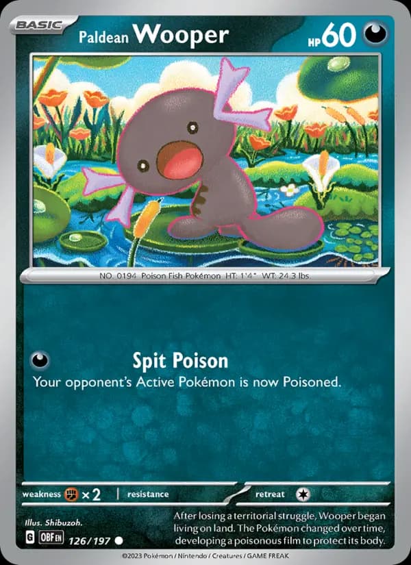 Paldean Wooper — Obsidian Flames card #126