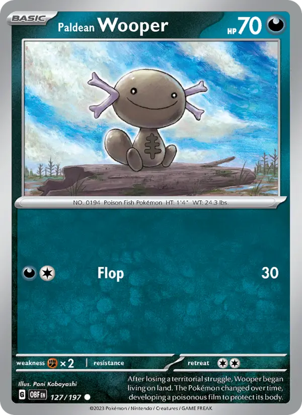 Paldean Wooper — Obsidian Flames card #127
