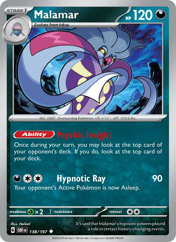 Malamar — Obsidian Flames card #138