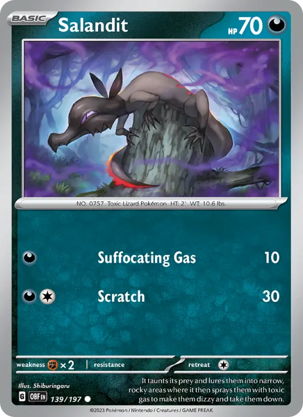 Salandit — Obsidian Flames card #139