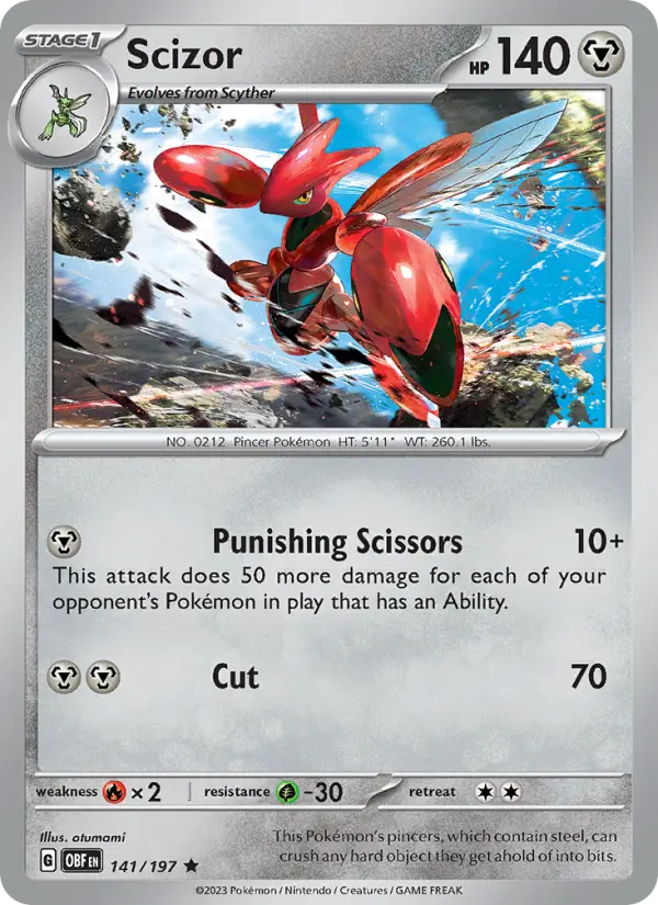 Scizor — Obsidian Flames card #141