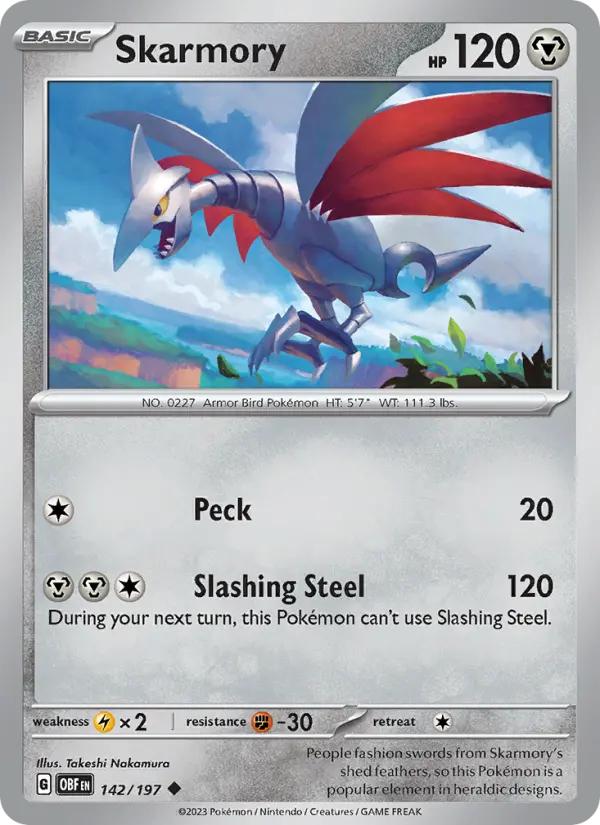 Skarmory — Obsidian Flames card #142