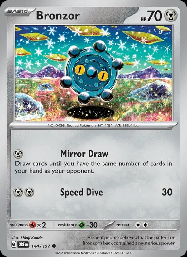 Bronzor — Obsidian Flames card #144