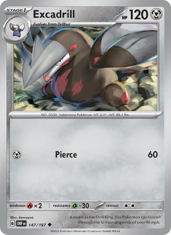 Excadrill — Obsidian Flames card #147