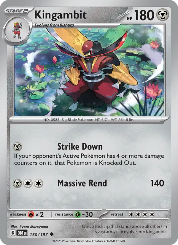 Kingambit — Obsidian Flames card #150
