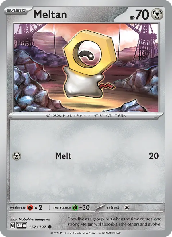 Meltan — Obsidian Flames card #152