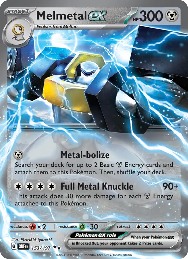 Melmetal ex — Obsidian Flames card #153