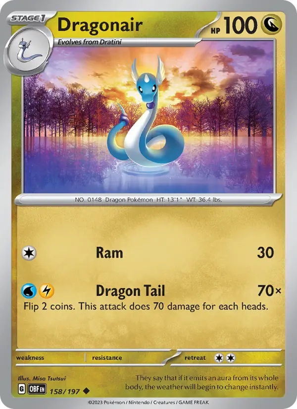 Dragonair — Obsidian Flames card #158
