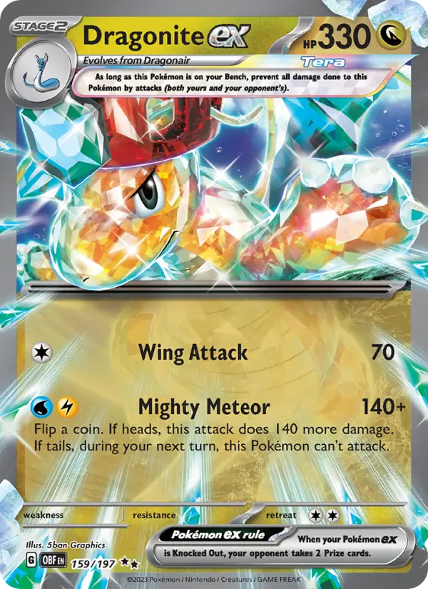 Dragonite ex — Obsidian Flames card #159