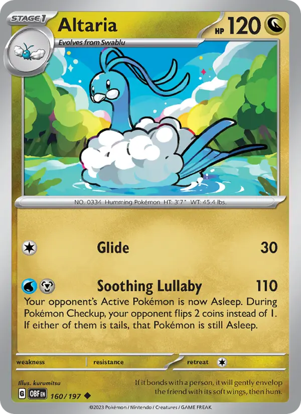 Altaria — Obsidian Flames card #160