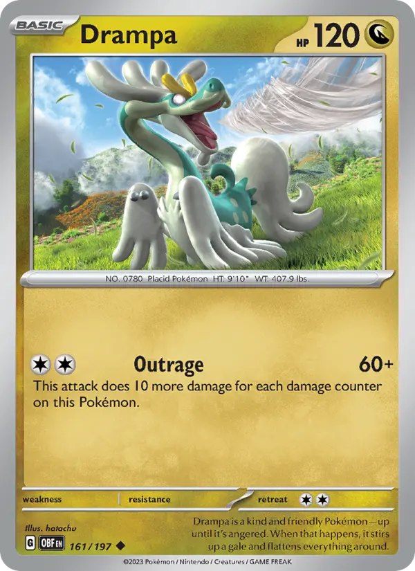 Drampa — Obsidian Flames card #161
