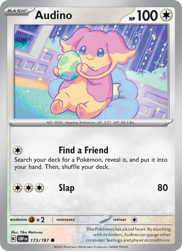 Audino — Obsidian Flames card #173
