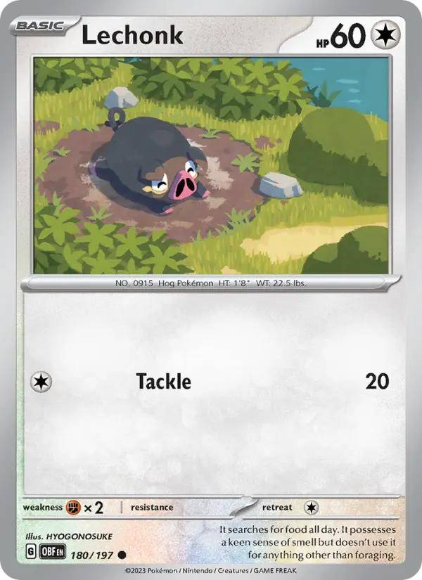 Lechonk — Obsidian Flames card #180