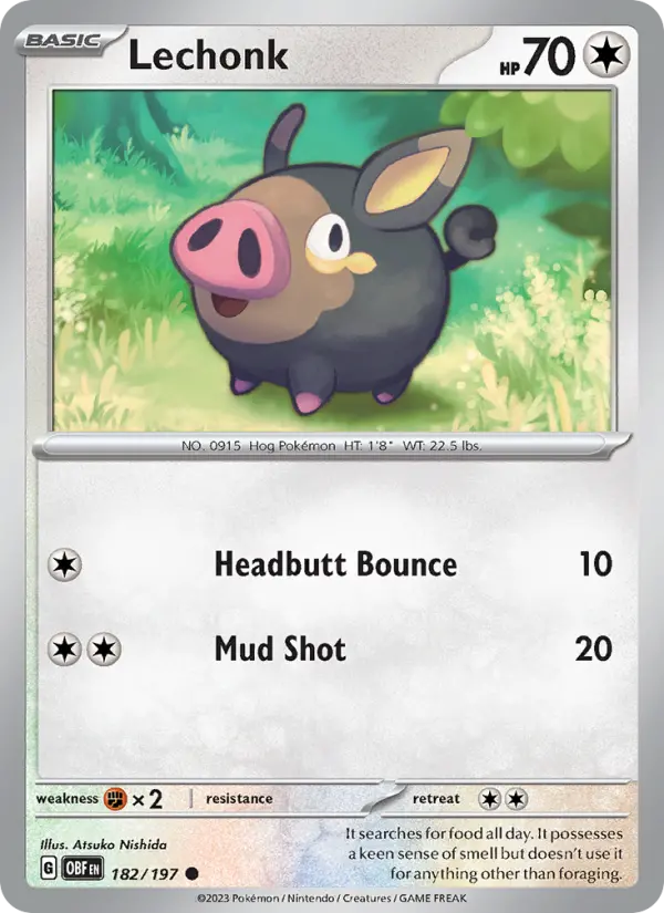 Lechonk — Obsidian Flames card #182