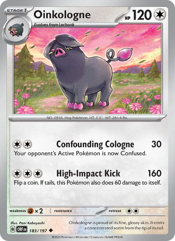Oinkologne — Obsidian Flames card #183