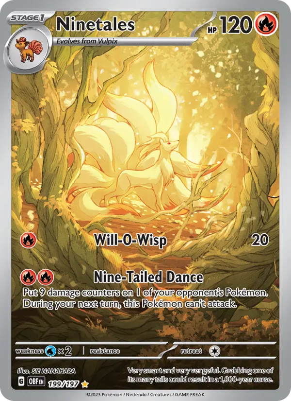 Ninetales — Obsidian Flames card #199