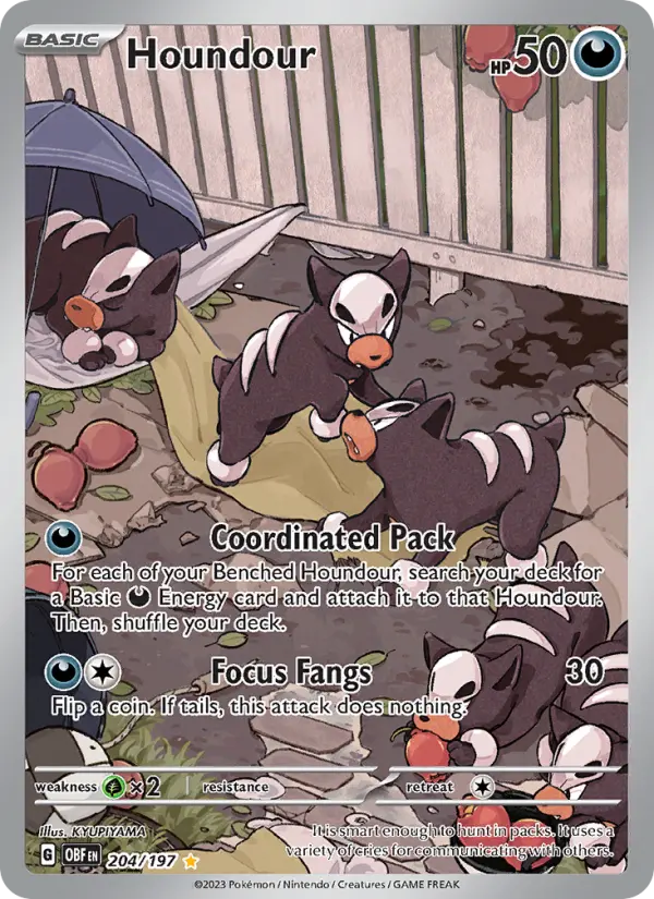 Houndour — Obsidian Flames card #204