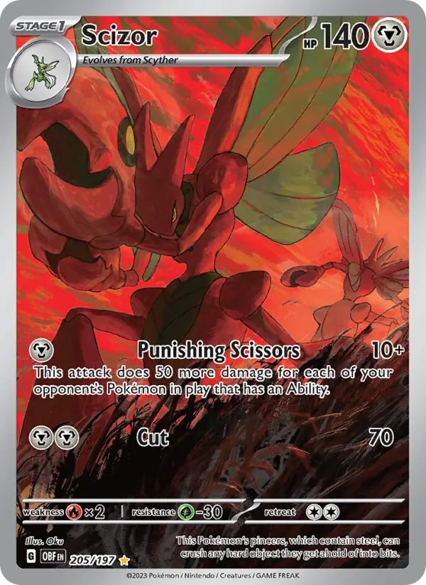 Scizor — Obsidian Flames card #205