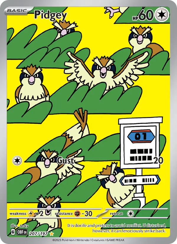 Pidgey — Obsidian Flames card #207