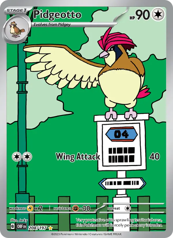 Pidgeotto — Obsidian Flames card #208