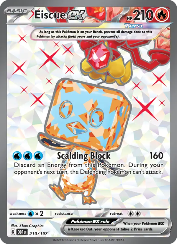 Eiscue ex — Obsidian Flames card #210
