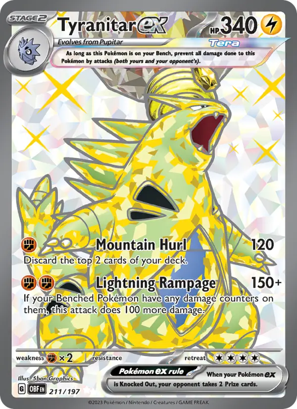 Tyranitar ex — Obsidian Flames card #211