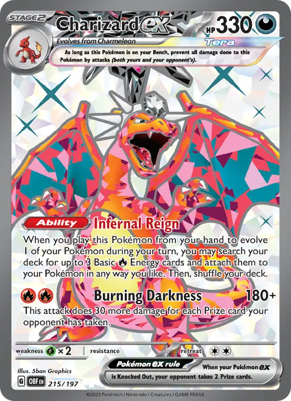 Charizard ex — Obsidian Flames card #215