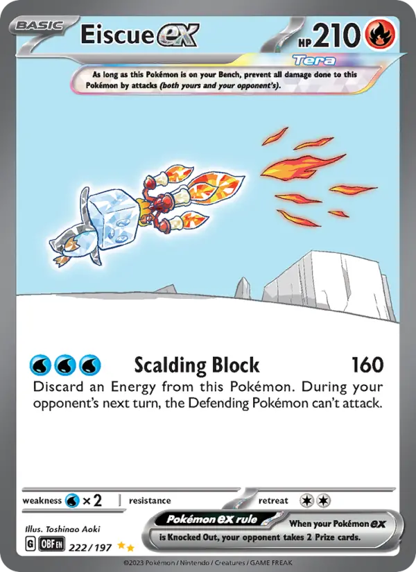 Eiscue ex — Obsidian Flames card #222
