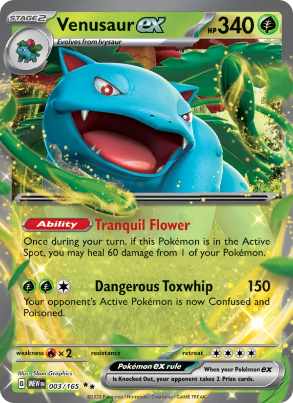 Venusaur ex — 151 card #003