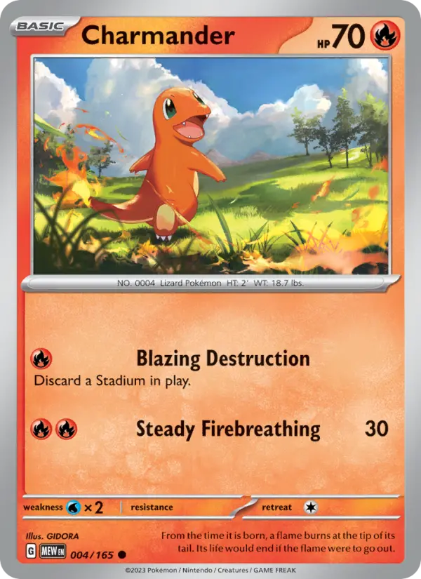 Charmander — 151 card #004