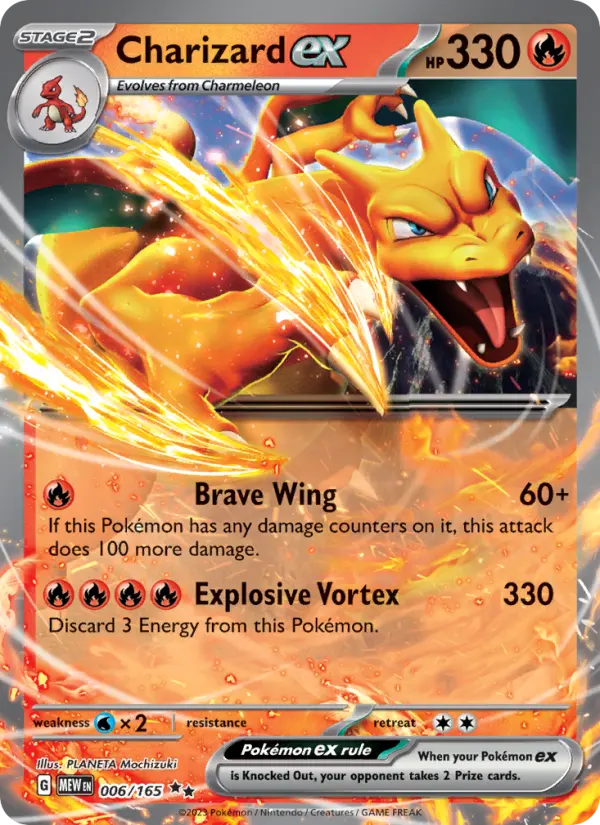 Charizard ex — 151 card #006