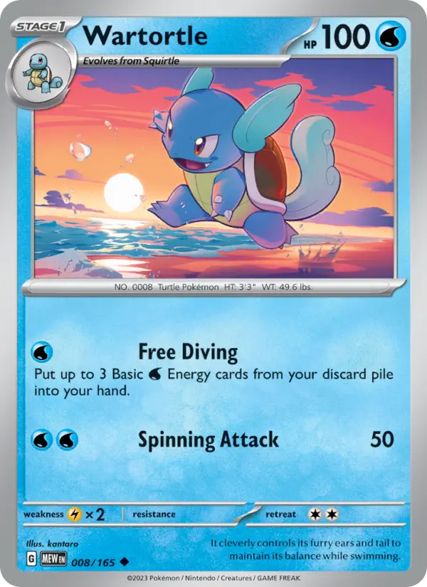 Wartortle — 151 card #008