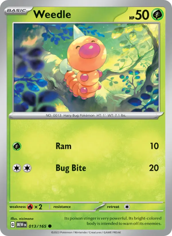 Weedle — 151 card #013