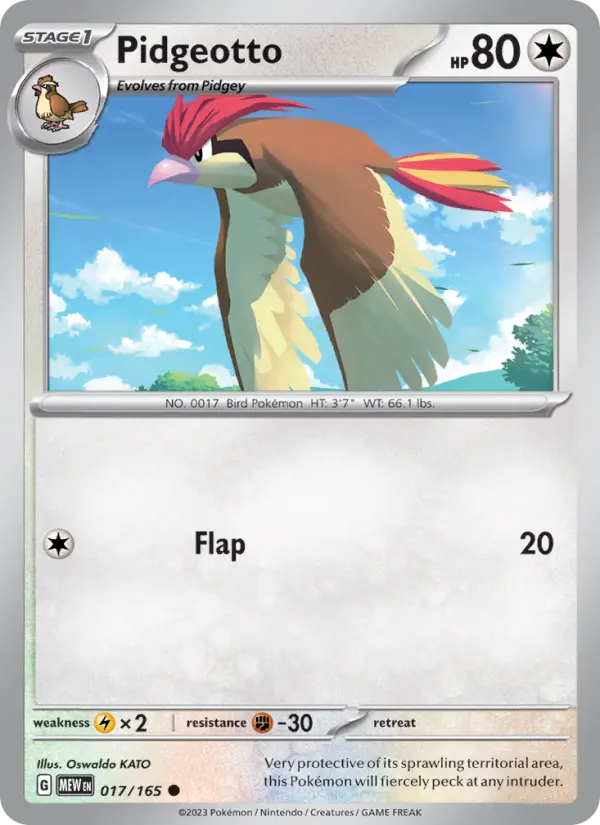 Pidgeotto — 151 card #017