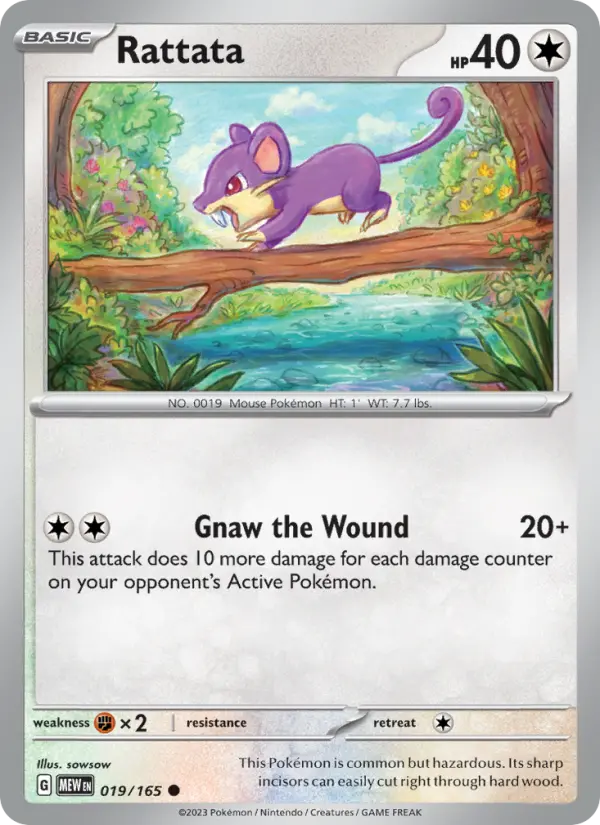 Rattata — 151 card #019