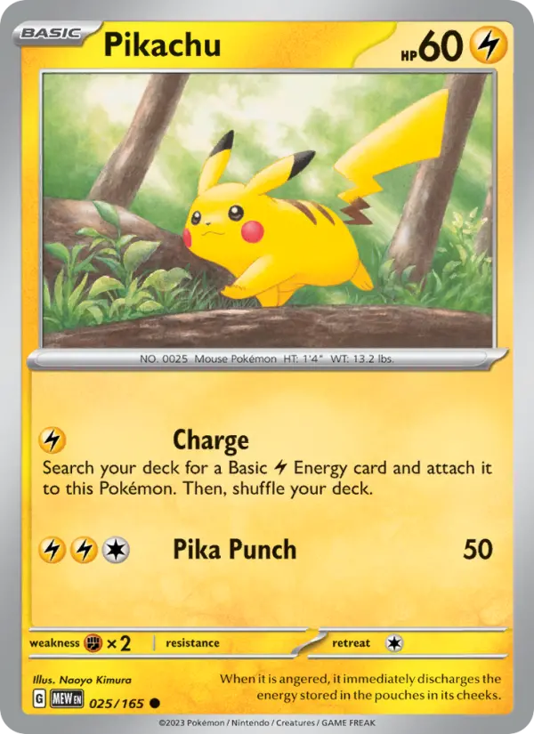 Pikachu — 151 card #025