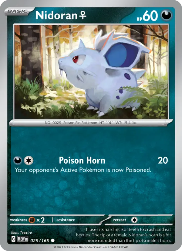Nidoran♀ — 151 card #029