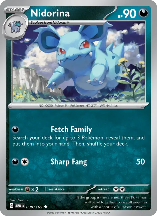 Nidorina — 151 card #030