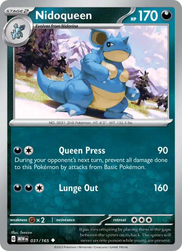 Nidoqueen — 151 card #031
